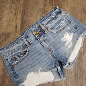 American Eagle distressed torn Jean shorts